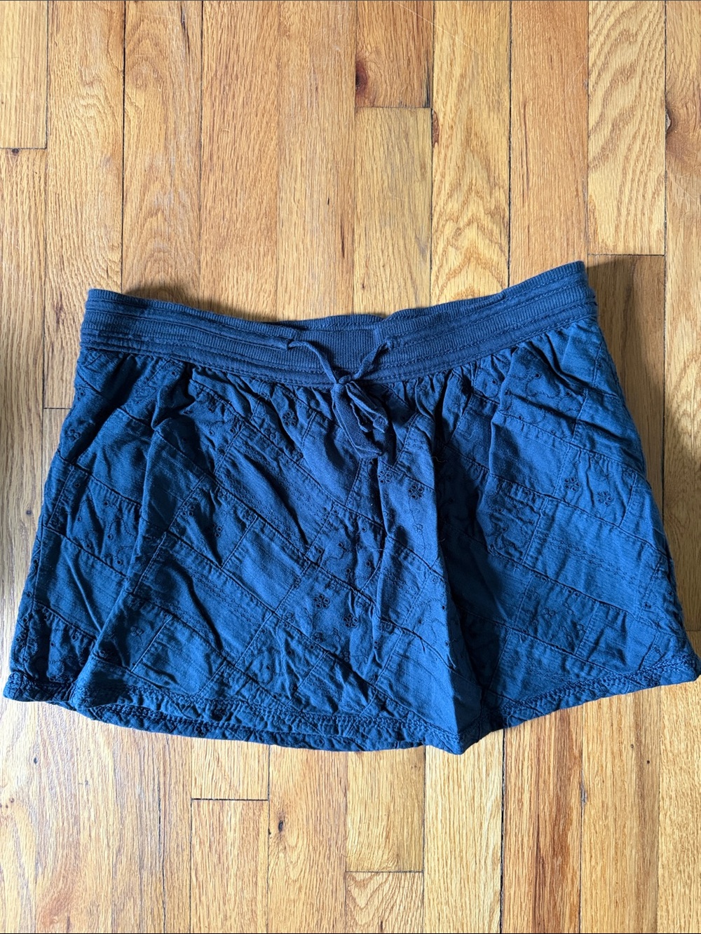 American Eagle Outfitters Navy Quilted Drawstring Skort Shorts